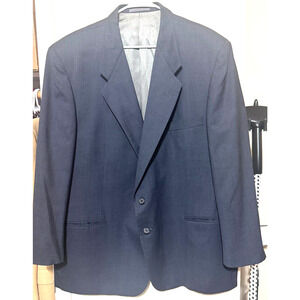 Vintage Monsieur Givenchy Men's Sport Coat Blazer Jacket Blue grey Wool Size 50R